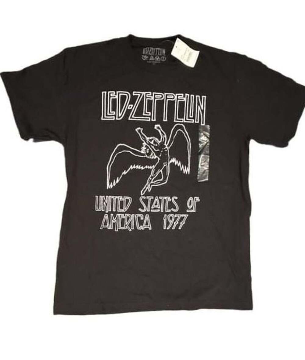 Led Zeppelin United States of America 1977 Tour T-Shirt Size M Black